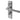 Frelan Hardware - Delta Suite Door Handles - Pair - Bathroom; #finish_satin-chrome