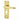 Frelan Hardware - Victorian Straight Door Handles - Short - Pair - Euro Lock; #finish_polished-brass