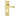 Frelan Hardware - Victorian Straight Door Handles - Short - Pair - Euro Lock; #finish_polished-brass