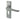 Frelan Hardware - Victorian Straight Door Handles - Short - Pair - Euro Lock; #finish_satin-chrome
