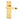Frelan Hardware - Victorian Straight Door Handles - Pair - Lock; #finish_polished-brass
