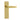 Frelan Hardware - Victorian Straight Door Handles - Pair - Latch; #finish_polished-brass