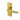 Frelan Hardware - Victorian Straight Door Handles - Short - Pair - Latch; #finish_polished-brass