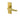 Frelan Hardware - Victorian Straight Door Handles - Short - Pair - Latch; #finish_polished-brass