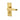 Frelan Hardware - Victorian Straight Door Handles - Pair - Bathroom; #finish_polished-brass