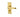 Frelan Hardware - Victorian Straight Door Handles - Pair - Bathroom; #finish_polished-brass