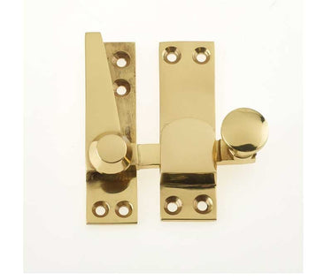 Frelan Hardware - Jedo Heavy Quadrant Sash Fasteners - 70mm x 20mm; #finish_polished-brass