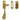 Frelan Hardware - Jedo Victorian Casement Fasteners - 105mm; #finish_polished-brass