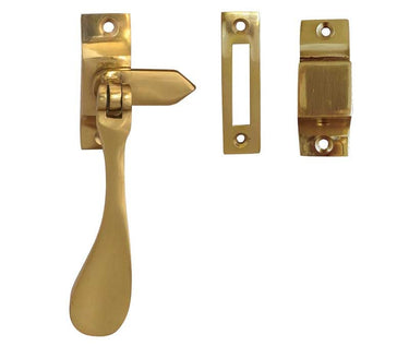 Frelan Hardware - Jedo Victorian Casement Fasteners - 105mm; #finish_polished-brass