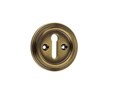Frelan Hardware - Jedo Parisian Escutcheon - Standard Key; #finish_antique-brass
