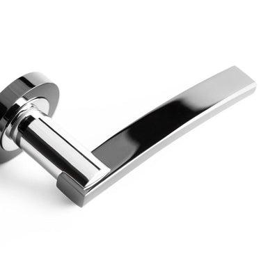 Frelan Hardware - Jedo Dual Range Modena Door Handles on Rose - Pair; #finish_polished-chrome-polished-black-nickel