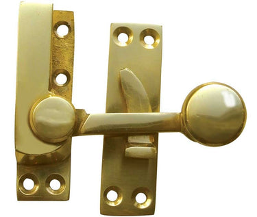 Frelan Hardware - Jedo Quadrant Sash Fasteners - 70mm x 20mm; #finish_polished-brass