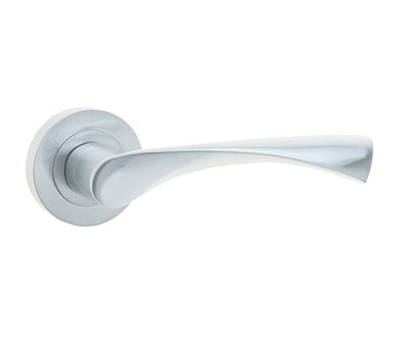 Frelan Hardware - Jedo Comet Door Handles - Pair; #finish_satin-chrome