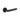 Frelan Hardware - Jedo Hex Door Handles on Rose - Pair; #finish_black