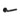 Frelan Hardware - Jedo Venice Door Handles on Rose - Pair; #finish_black