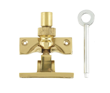 Frelan Hardware - Jedo Lockable Brighton Fasteners - 58mm; #finish_polished-brass