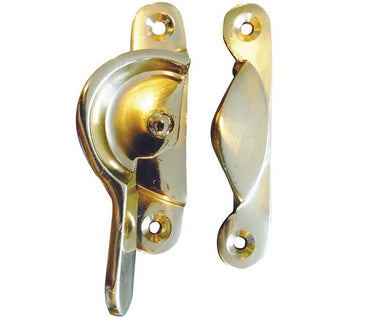 Frelan Hardware - Jedo Narrow Fitch Fasteners - 65mm - Non Lockable; #finish_polished-brass