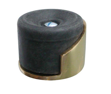 Frelan Hardware - Jedo Shielded Floor Mounted Door Stop - 40mm x 30mm; #finish_polished-brass