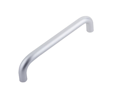 Frelan Hardware - D Shape Aluminium Pull Handle - 225mm x 19mm dia - Single - Bolt Through; #finish_satin-anodised-aluminium-(f2)